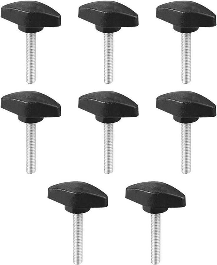 10-delige Ster Schroeven met Ster Handvat en Mannelijke Draad Set van 10 stuks T-Vorm M5 x 25mm