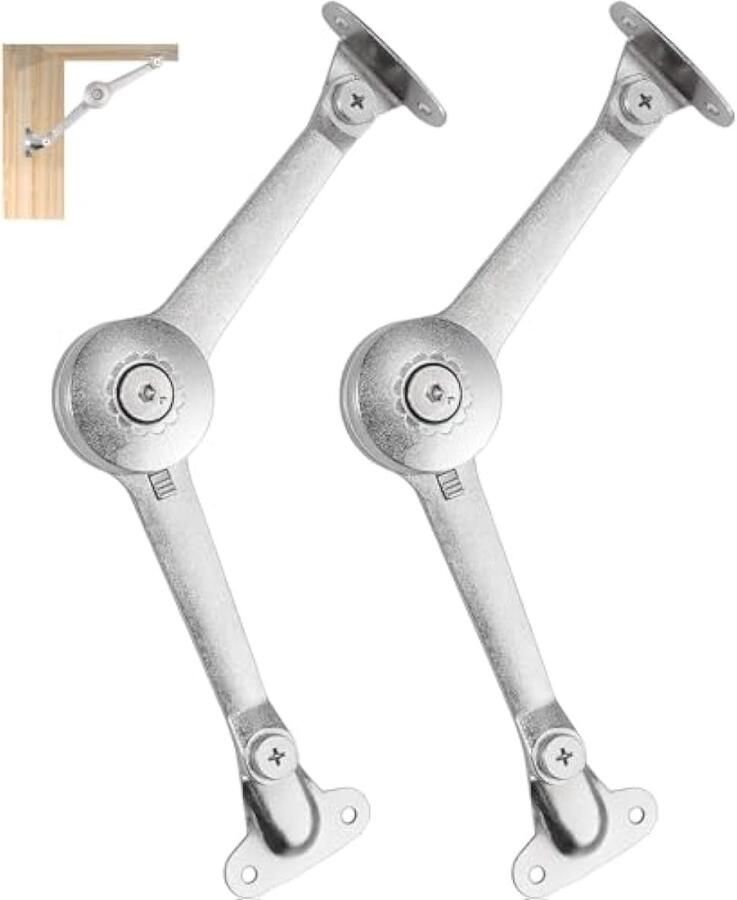 Steunscharnier deksel met Soft Close klapdeksel Stay scharnier voor kast keuken kast slaapkamer speelgoed 2 stuks (B02#)