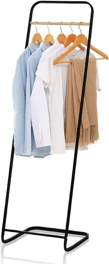 Stevig Kledingrek Smalle Kapstok Zwart 40 x 40 x 140 cm