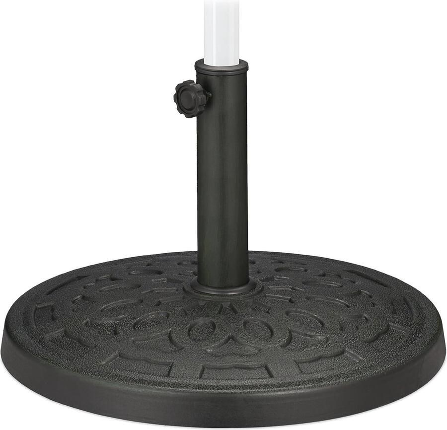 Stevige Parasolvoet voor Tuin en Balkon Geschikt voor Parasolstokken 38-50 mm Ø 50 cm Groen Zwart