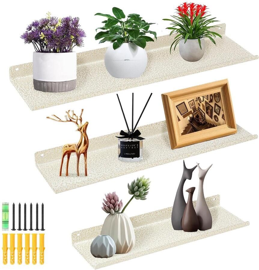 Stevige zwevende planken ruimtebesparend stijlvol ontwerp 1 stuk zwart