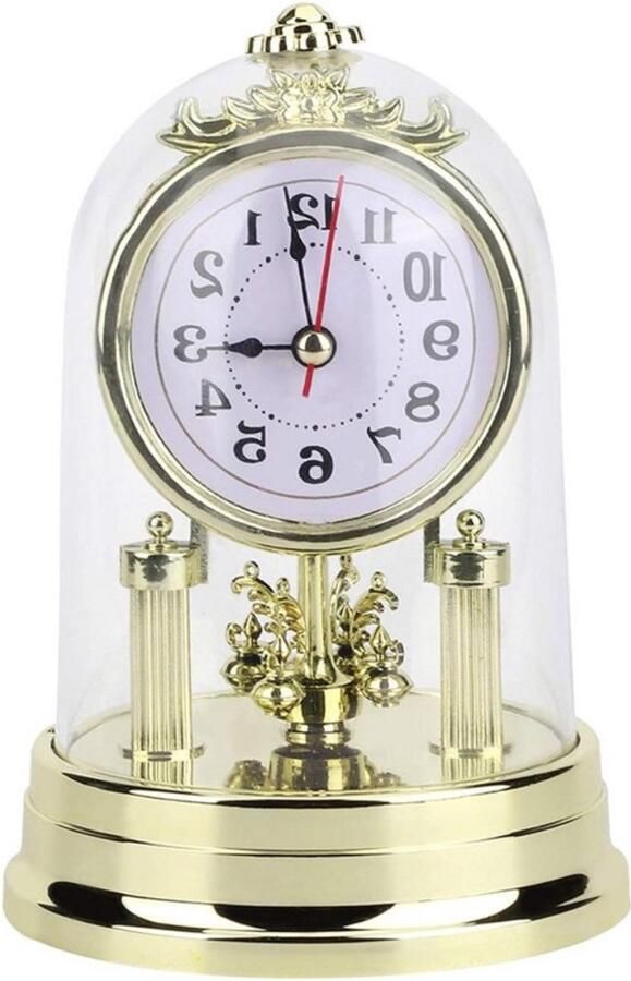 Stijl Koets Tafel Klok Antieke Stille Klok voor Thuis Woonkamer Decor Goud