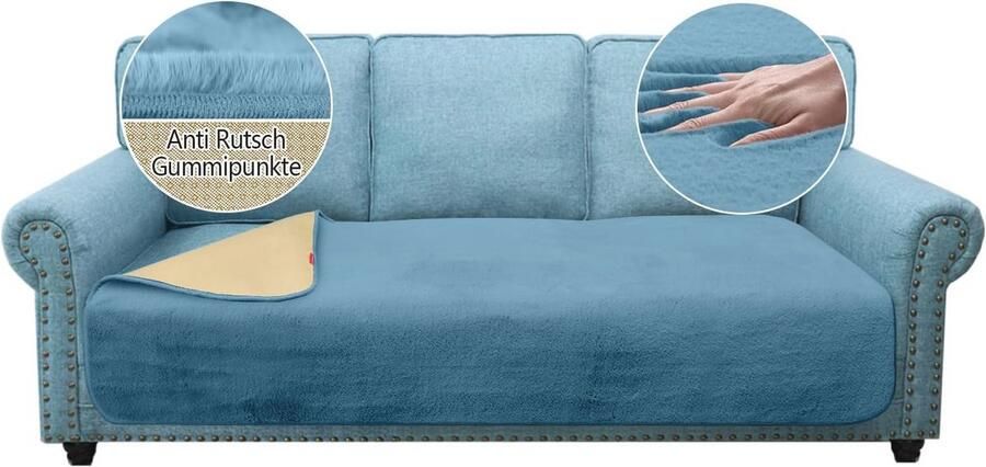 Stijlvol Antislip Sofa Zitkussen Luxe Pluche van 750 g m² Perfect voor 3-Zits Banken en Huisdieren
