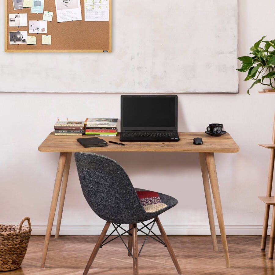 Stijlvol Bureau Eiken Uitstraling 120x77x60cm Duurzaam Melamine Materiaal - Foto 2