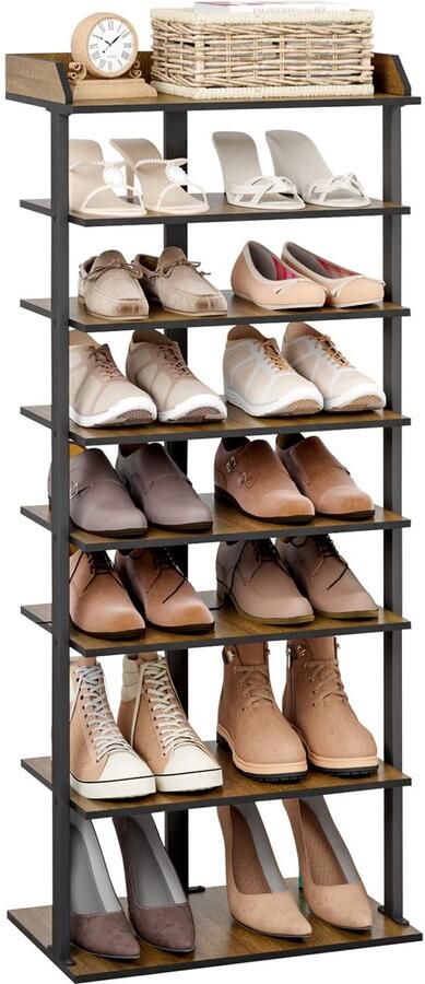 Stijlvol en Ruimtebesparend Schoenenrek met 7 Lagen voor Ruimtes
