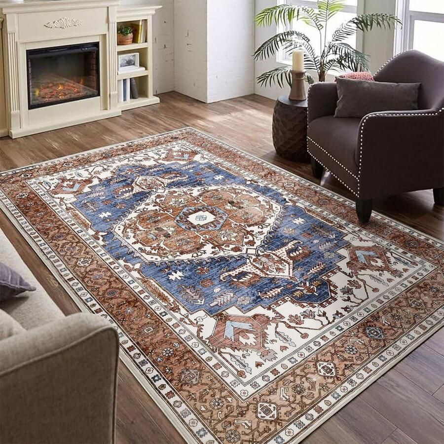 Ibenzoa Zachte Woonkamer Tapijt – 140 x 200 cm Oosters Design Antislip Wasbaar