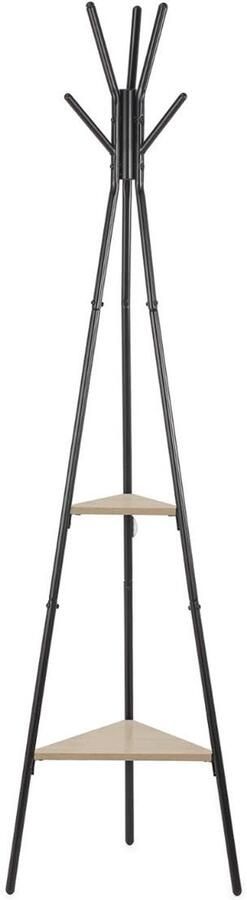 Stijlvol Kledingrek Staal en Hout 1 stuk 49 5 x 49 5 x 180 cm