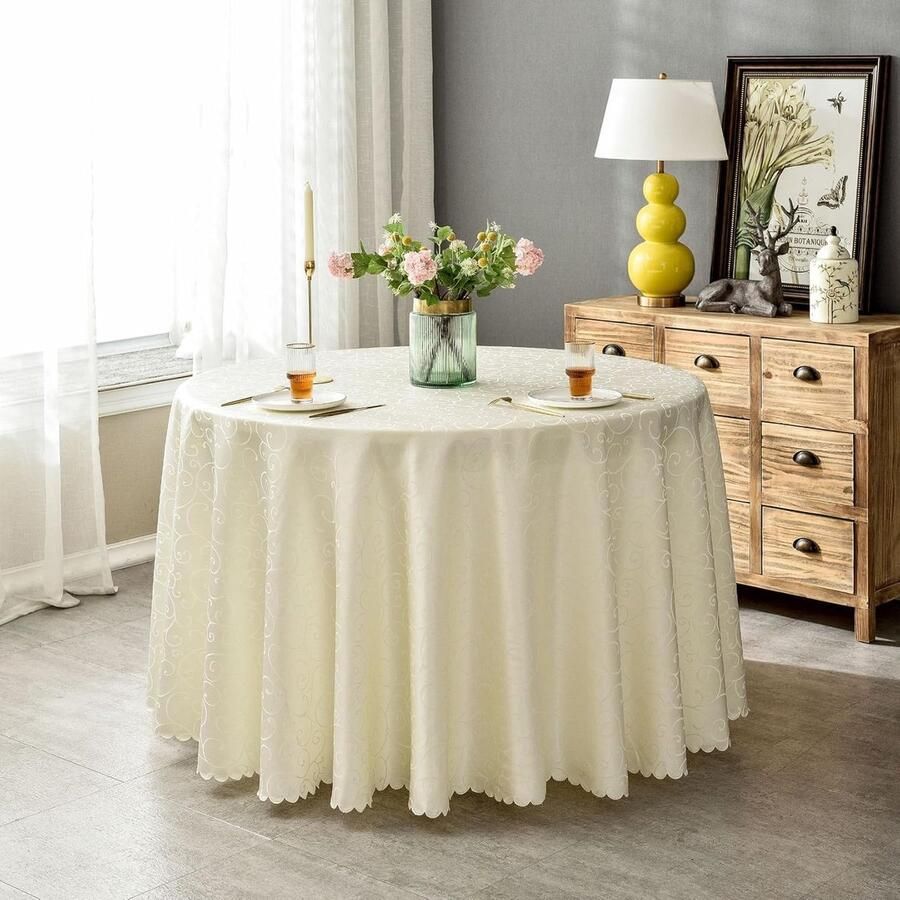 Elegante jacquard tafelkleed veelzijdig en onderhoudsvriendelijk 1 stuk