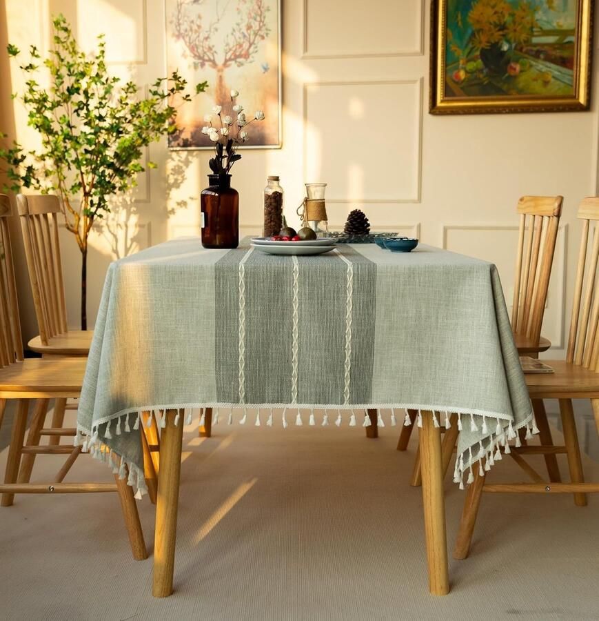 Stijlvol Tafelkleed Waterdicht en Kreukbestendig 1 stuk Katoen Linnen