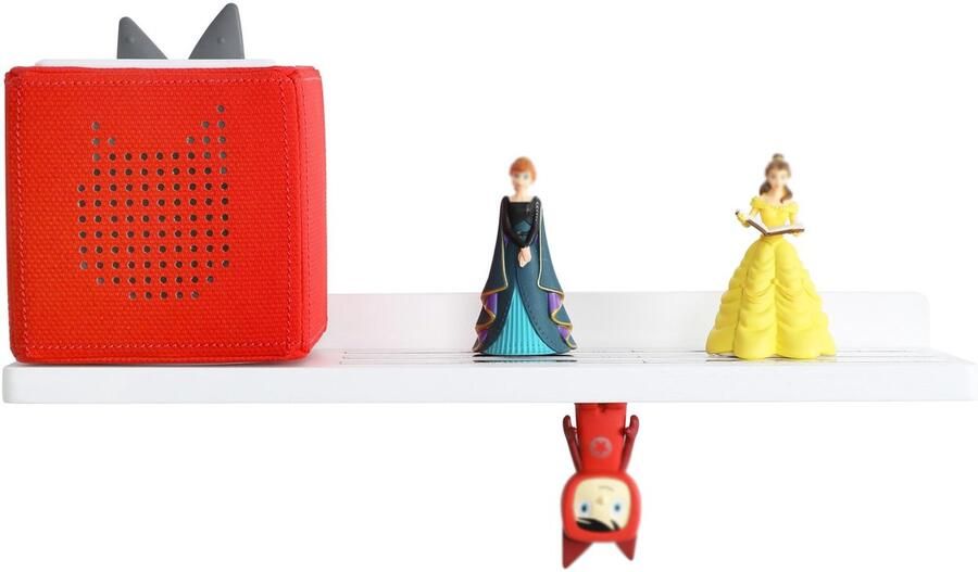 Stijlvol Wandrek voor Kinderspeelgoed met Magnetische Opslag en Kabelbeheer