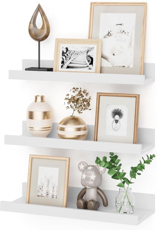Stijlvol Zwevend Wandrek Set van 3 voor Interieurstijlen en Ruimtes
