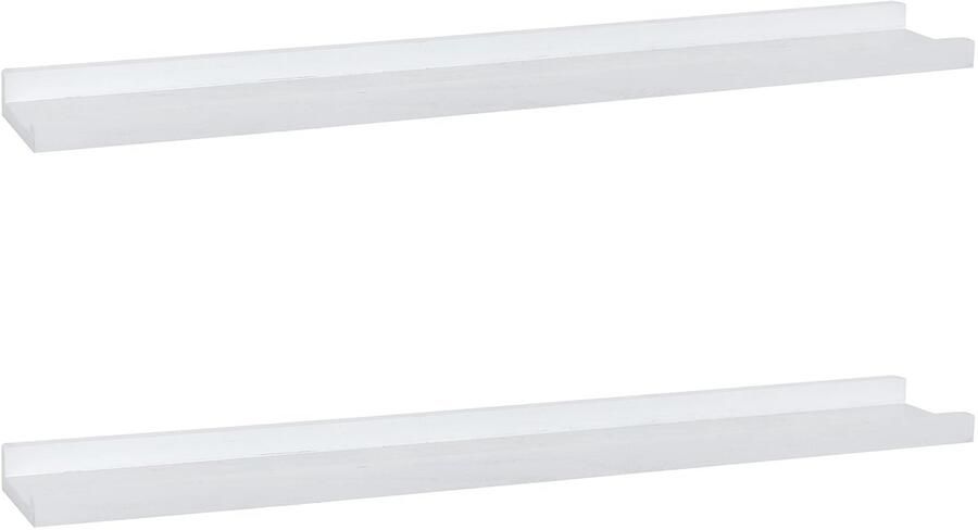 Stijlvol Zwevend Wandrek van Massief Hout voor Toepassingen in Huis 2-Delige Set