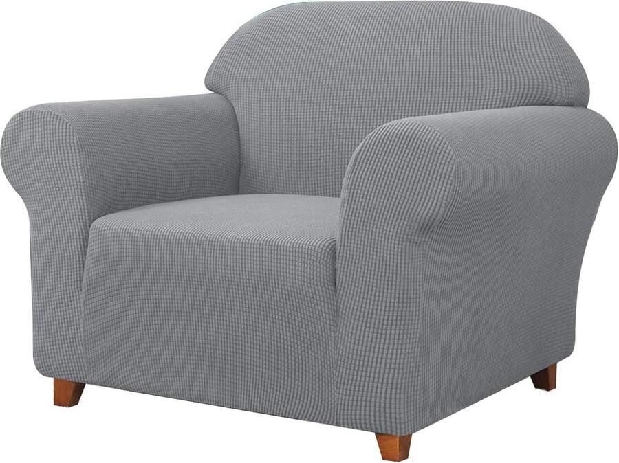 Stijlvolle 1-zits bankhoes Stretch fauteuil cover machinewasbaar antislip universeel