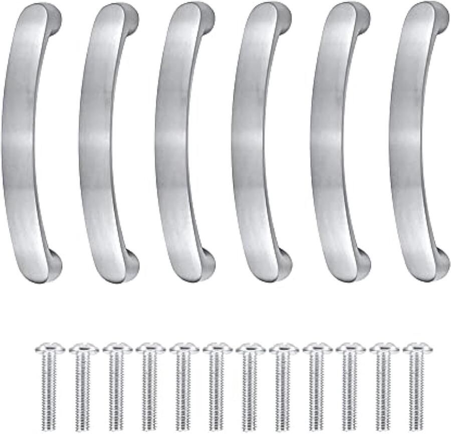 Stijlvolle 96 mm gatafstand 6 keukengrepen kastgrepen 96 mm 6 stuks handgrepen meubels met schroeven