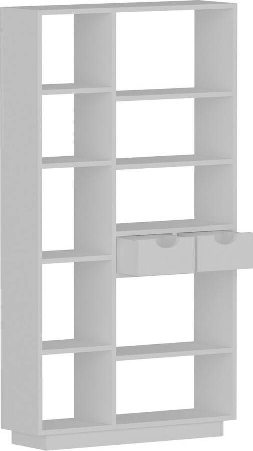 Stijlvolle Boekenkast Elegant Wit Ruime Afmetingen 80 4x188 6x25cm Duurzaam Melamine Materiaal