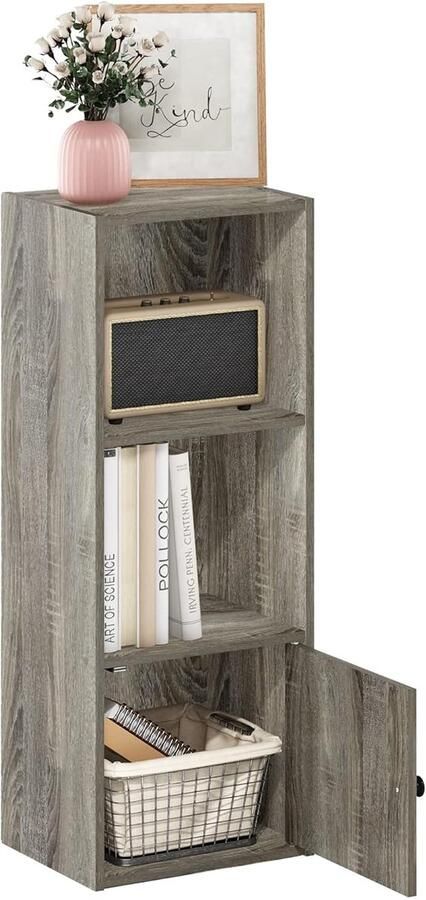 Stijlvolle boekenkast veelzijdig ontwerp 1 stuk composiet hout 23 62 x 30 48 x 80 01 cm