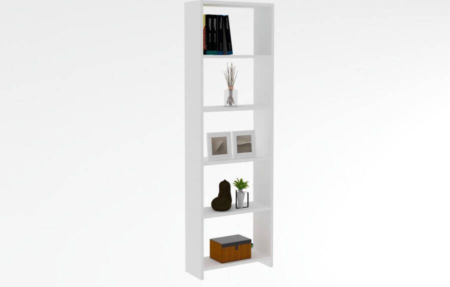 Stijlvolle Boekenkast Wit Melamine 160x50x19 6cm Perfect voor Elk Interieur