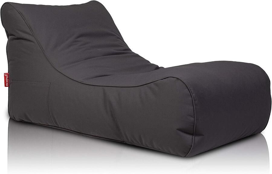 Stijlvolle Buiten Poef Fauteuil met Opbergvak Zitzak voor Ontspanning 115x65x60cm Grijs