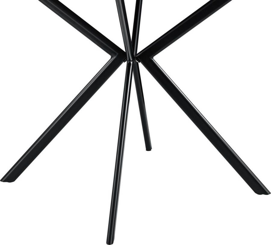 Unbranded Stijlvolle Eettafel Agatha Rechthoekig 78x78cm Zwart MDF Decoratief Design - Foto 2