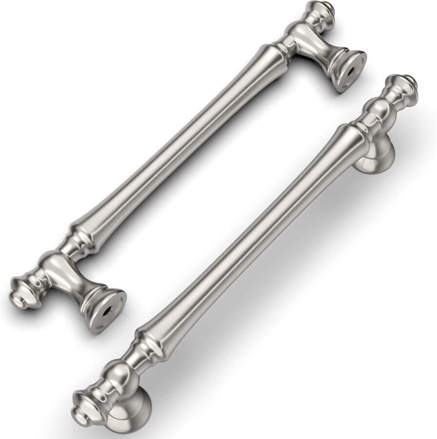 Ibenzoa Robuuste Meubelgrepen – Set van 10 Geborsteld Nikkel 128 mm Gatafstand Zinklegering – Voor Meubels