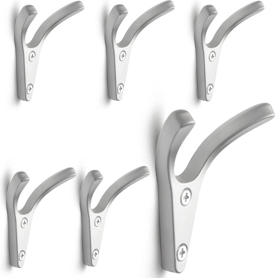 Kilkuran Stijlvolle en Functionele Wandhaken Set van 6 voor Ruimtes in Huis