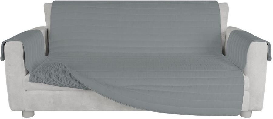 Stijlvolle en Zachte Antislip Bankhoes voor Driezitsbank in Lichtgrijs