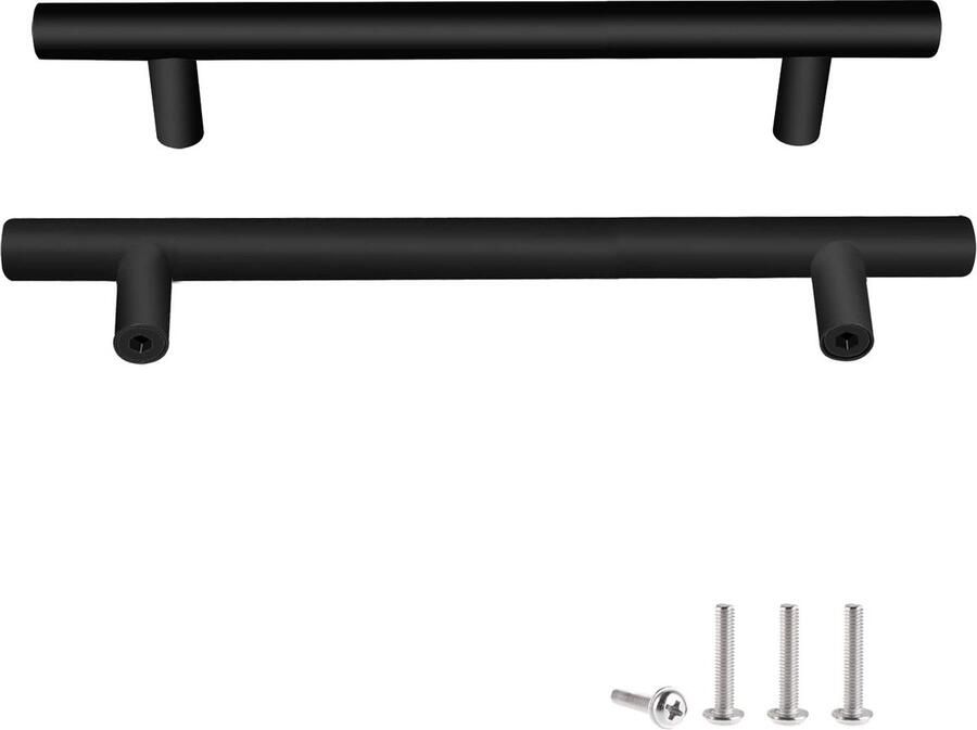 Kilkuran Stijlvolle en Zwarte Handgrepen voor Keukenkasten en Meubels 2 Stuks 192 mm Gatafstand