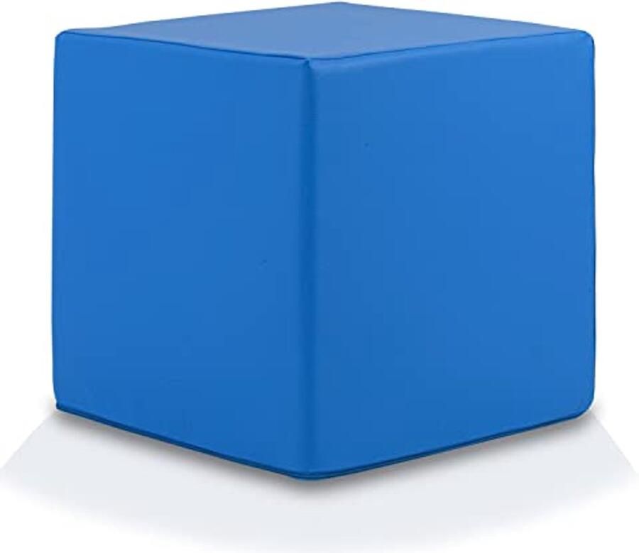 Stijlvolle Faux Leather Voetsteun met Verwijderbare Hoes Vierkant en Gevuld Binnen gebruik 40 x 40 cm