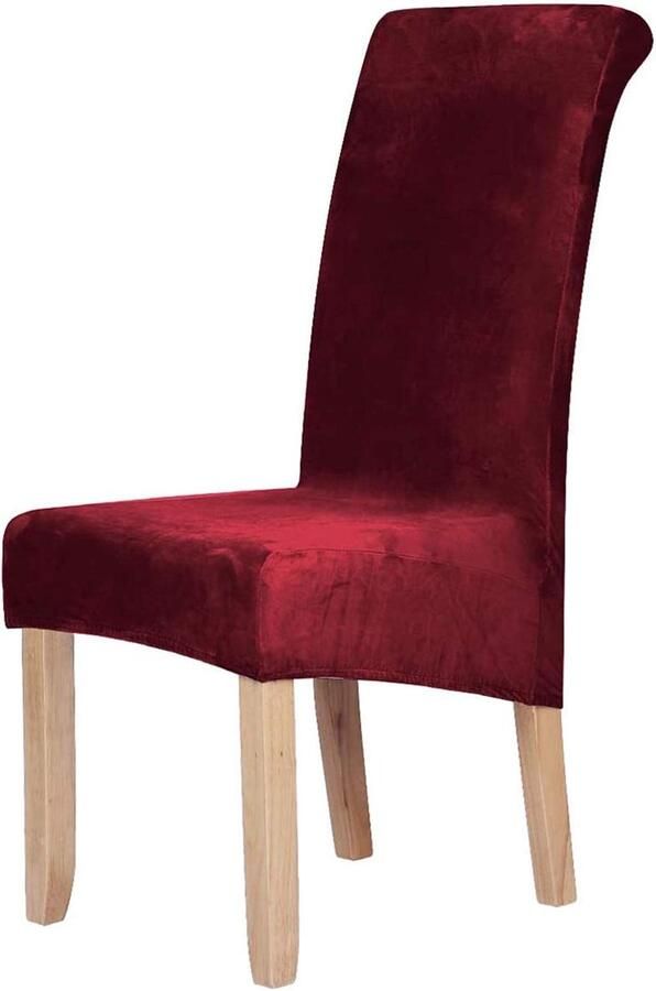 Ibenzoa Fluwelen Stoelhoezen Stretch Spandex Pluche Beschermhoezen voor Eetkamerstoelen Decoratief &