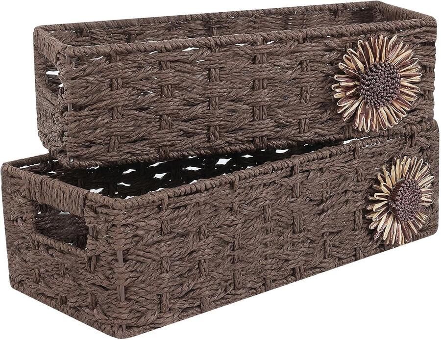 Stijlvolle Gevlochten Opbergmand voor Woonkamer Slaapkamer en Badkamer Decoratie