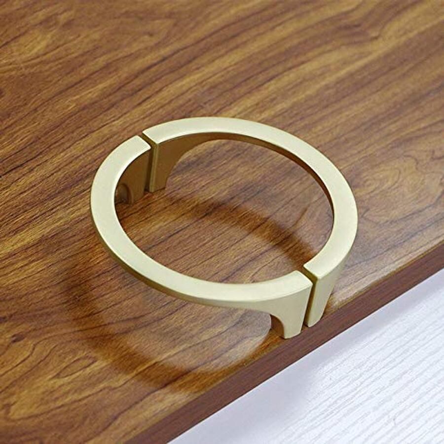 Stijlvolle gouden handgrepen voor kast en lade 6 stuks