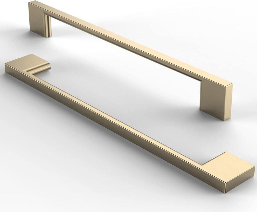 Stijlvolle Gouden Kastgrepen – 5 Stuks Messing Geborsteld RVS Ideaal voor Keuken en Kasten