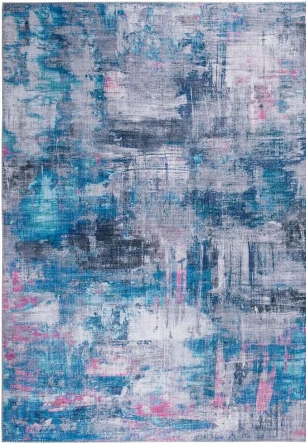 Stijlvolle Grijze en Blauwe Vintage Vloerkleed voor Woonkamer en Slaapkamer 160 x 230 cm