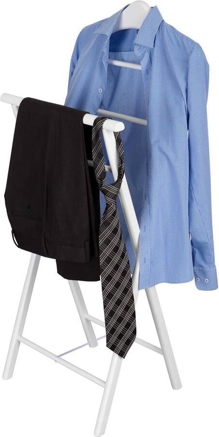 Luvetrex Stijlvolle Houten Kledingstandaard met Opvouwbaar Ontwerp voor Slaapkamer en Badkamer