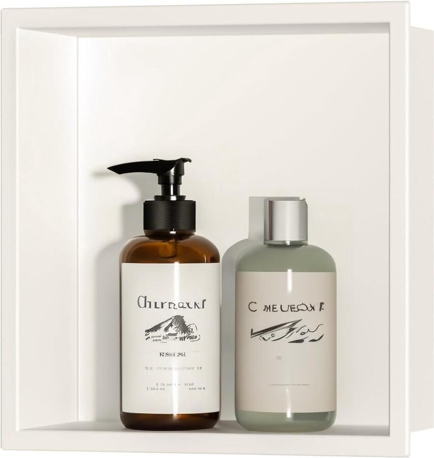 Stijlvolle Inbouw Douche Niche met Enkel Schap voor Optimaal Opbergen