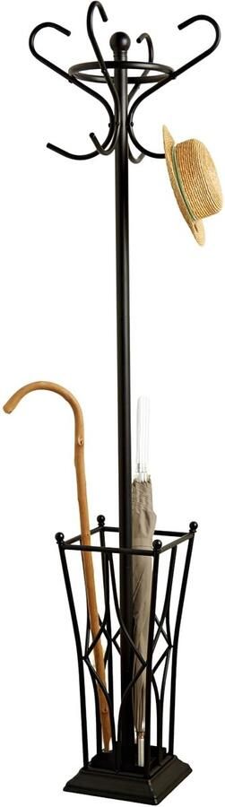 Stijlvolle kapstok retro-look matzwart met 8 haken
