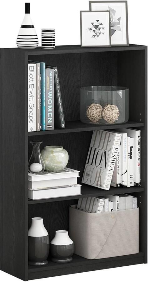 Stijlvolle open boekenkast functioneel ontwerp 1 stuk composiethout 62x102 4x24 1 cm