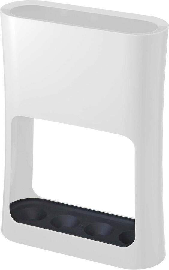 Stijlvolle Ovale Parapluhouder White ABS & Steel 20.8 x 7.6 x 28 cm