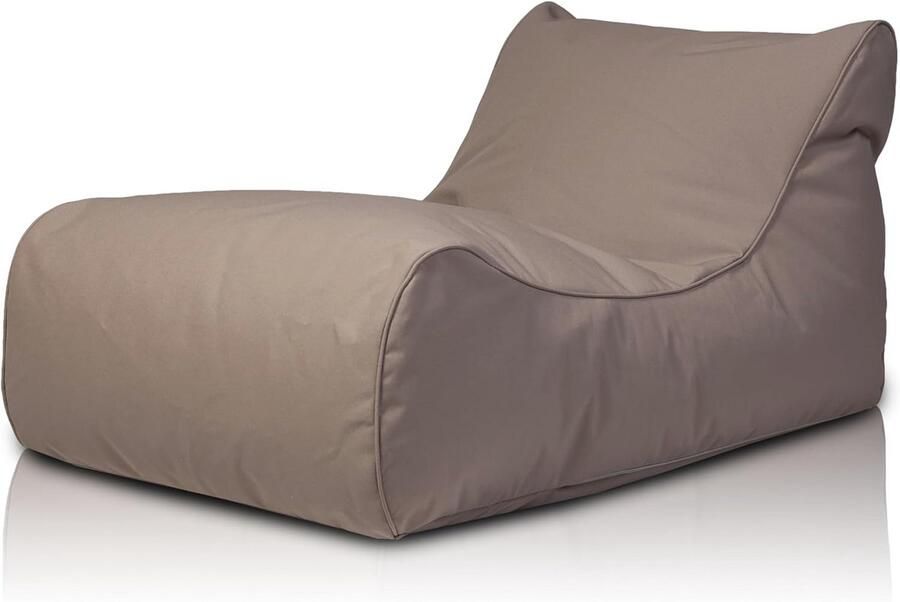 Stijlvolle Poef Fauteuil Buiten Zitzak met Opbergvak en Handvat Comfortabele Ligstoel voor Buiten