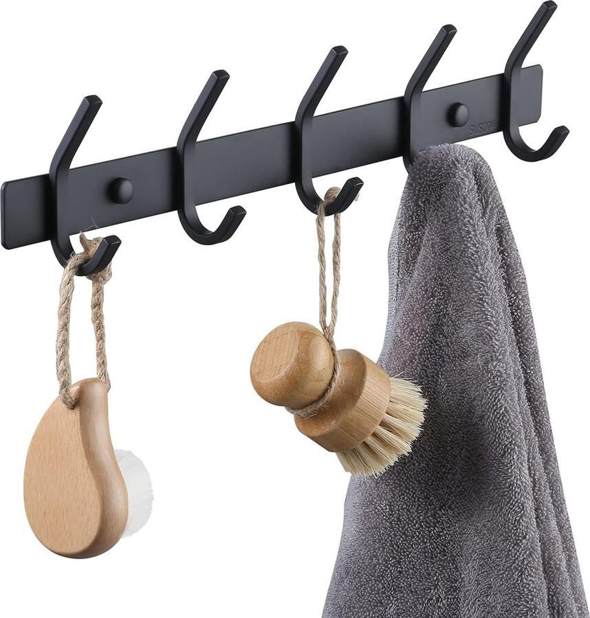 Stijlvolle RVS Wandkapstok Met Vier Haken Voor Elke Ruimte In Uw Huis