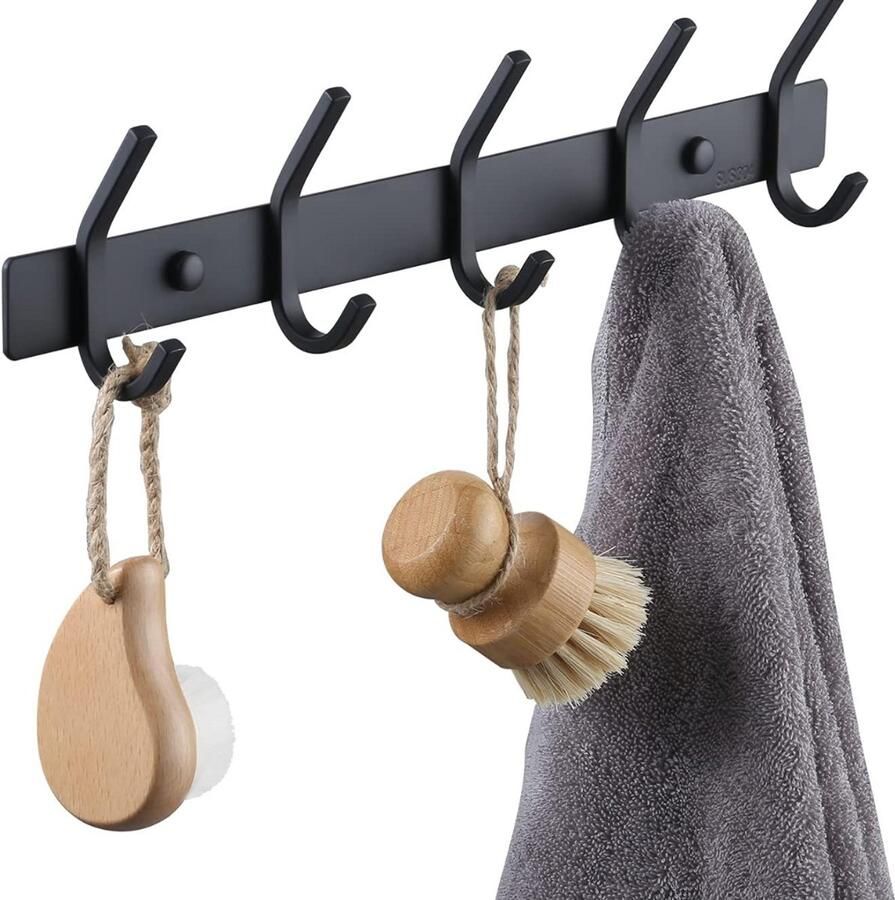 Stijlvolle RVS Wandkapstok Met Vier Haken Voor Elke Ruimte In Uw Huis