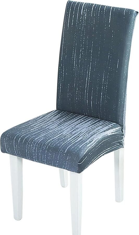 Stijlvolle spandex stretch eetkamerstoelhoezen Set van 4 Diepblauw Wasbaar en rekbaar