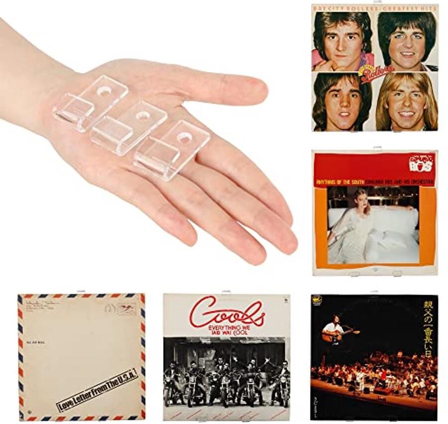 Stijlvolle Transparante Wandplank voor Vinylplaten Set van 18