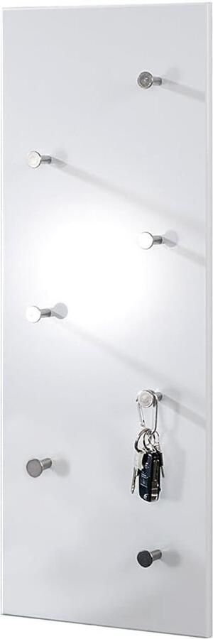 Stijlvolle Wandkapstok met Chroom Haken en Hoogglans Afwerking voor Moderne Interieurs