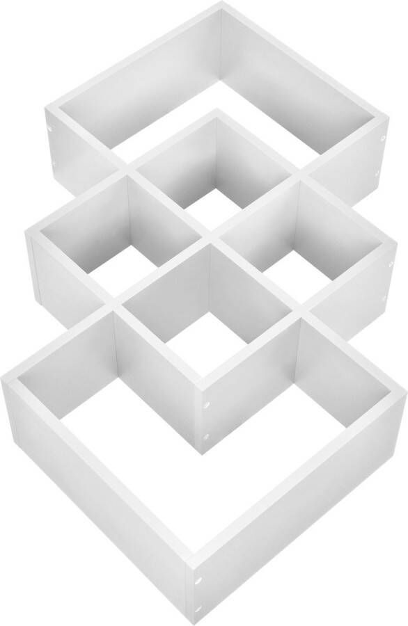 Unbranded Stijlvolle Wandplank Kasimira Planken Wit MDF 60x60x13cm Decoratief Design