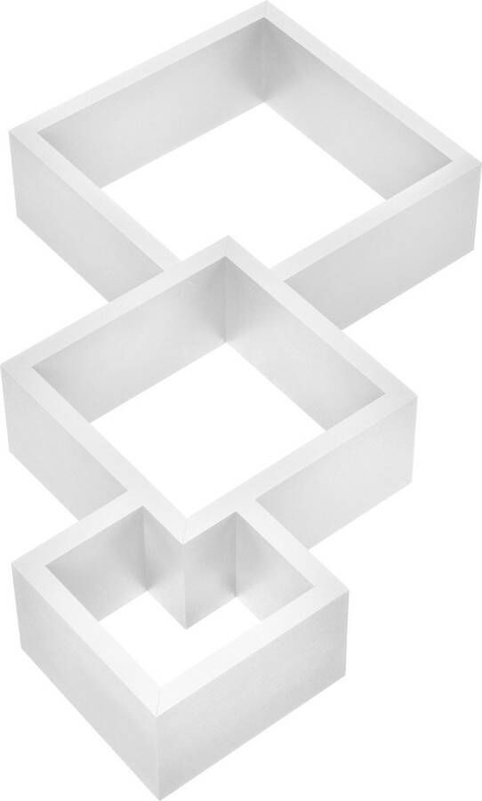 Unbranded Stijlvolle Wandplank Winthrop Wandkast Wit MDF 48x48x9cm Decoratief Design