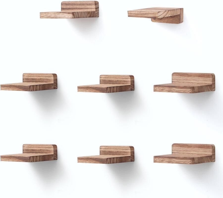 Stijlvolle Zweedse Wandplanken Set van 8 Stuks voor Decoratie en Organisatie