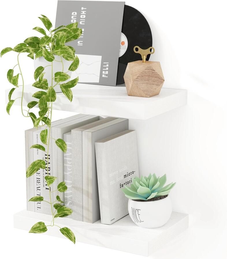 Stijlvolle Zwevende Wandplanken Set van 2 voor Interieurs en Ruimtes