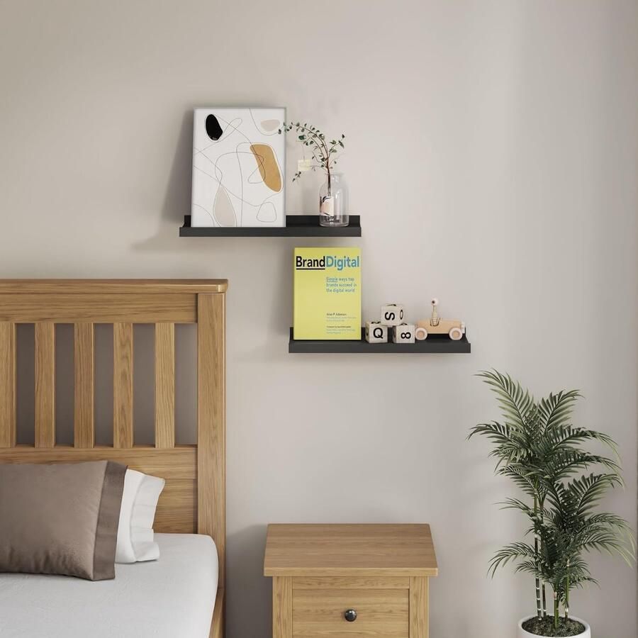 Stijlvolle Zwevende Wandplanken Set voor Ruimtes met 10kg Draagkracht