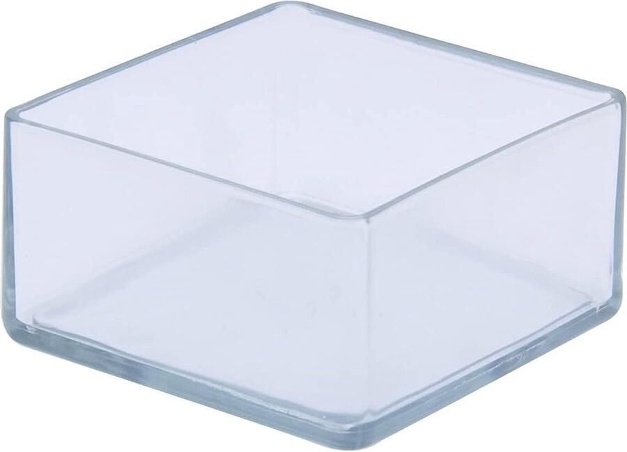 Stoel been caps PVC meubels vloerbeschermers 12 stuks niet-krassen verminderen lawaai vierkante tafel stoel been tips caps 80 x 80 mm 3-1 8 x 3-1 8 Transparante